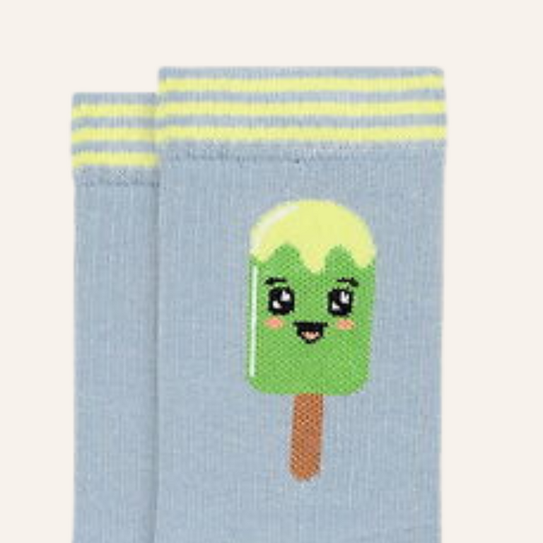 Melton Melton Popsicle socks -  Faded denim