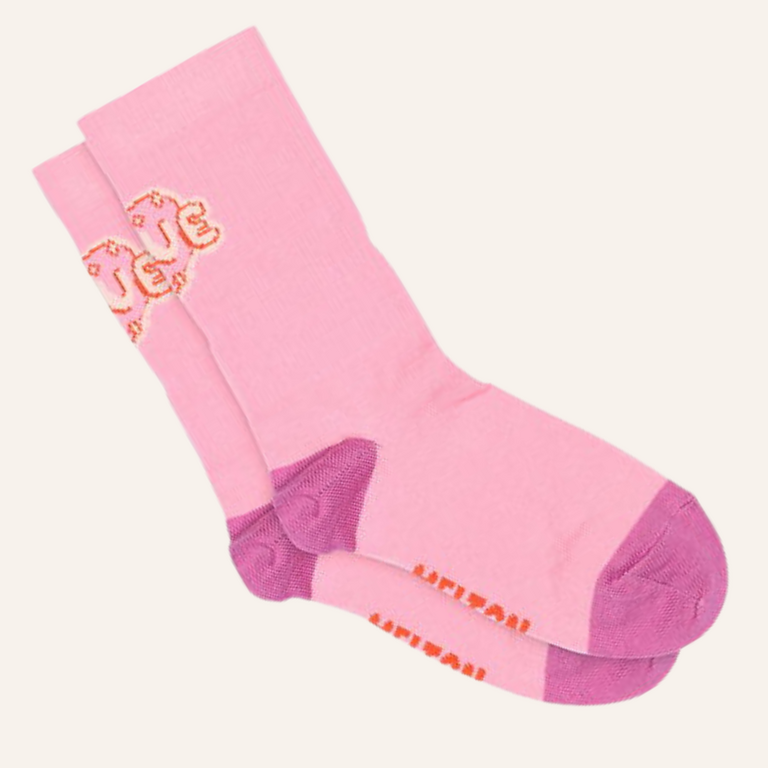 Melton Melton Heart Socks - Begonia pink