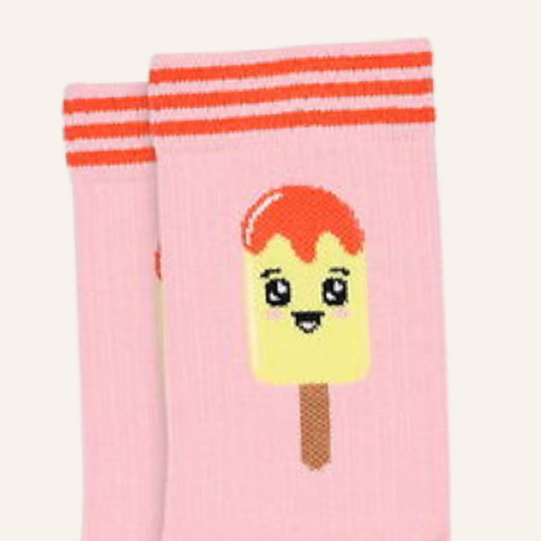 Melton Melton Popsicle Socks - Pink nectar