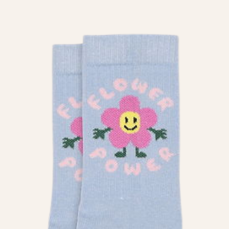 Melton Melton Flower Power Socks - Forever Blue