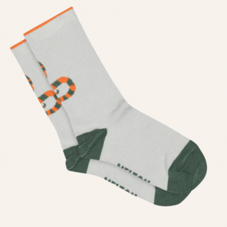 Melton Melton Snaketastic socks - Pearl grey melange