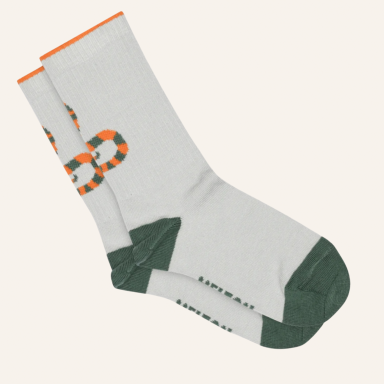 Melton Melton Snaketastic socks - Pearl grey melange