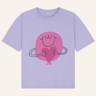 Daily Brat Daily Brat Flossy heart T-shirt - Lilac