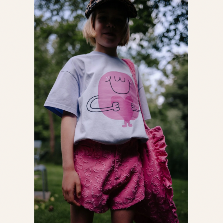 Daily Brat Daily Brat Flossy heart T-shirt - Lilac