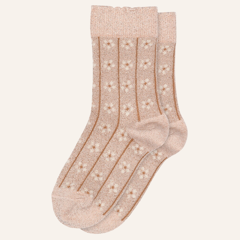 Melton MP Denmark Oline glitter sock - Rose Dust