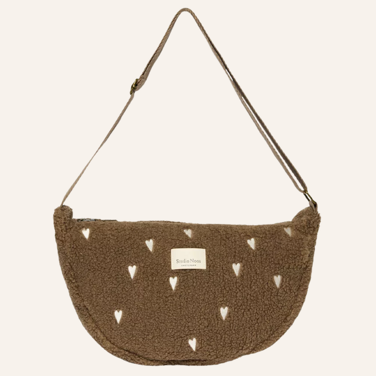 Studio Noos Studio Noos Teddy Adult Fanny Pack | Brown Hearts
