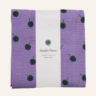 Studio Noos Studio Noos Swaddle Print Large | Purple Clover
