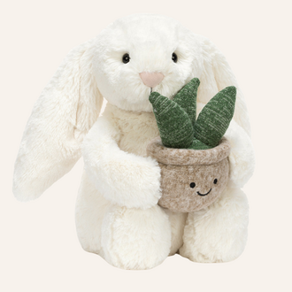 Jellycat Jellycat Cream bunny with plant