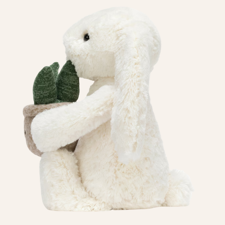 Jellycat Jellycat Cream bunny with plant