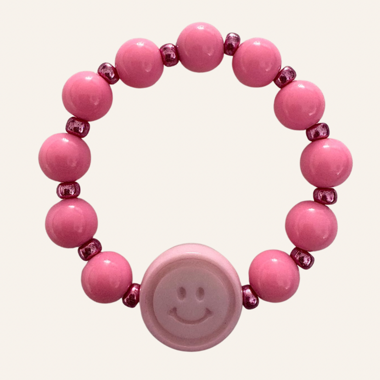 By Melo By Melo armbandje - Roze smiley
