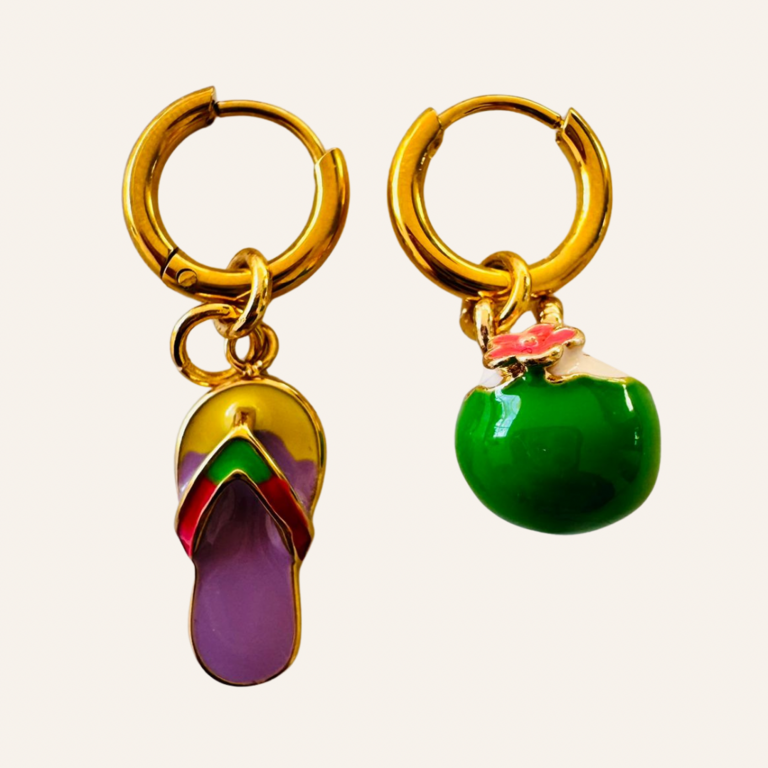 By Melo By Melo Oorbellen - Slipper/kokosnoot