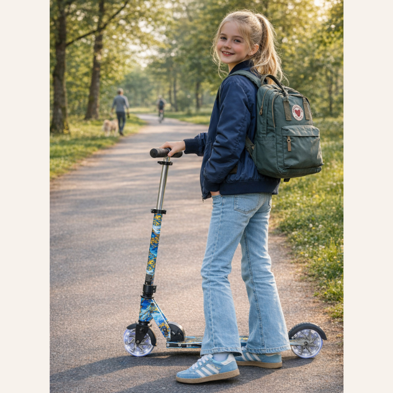 Micro Step Microstep Sprite LED - 2-wiel vouwstep - Sterrennacht Art Collection