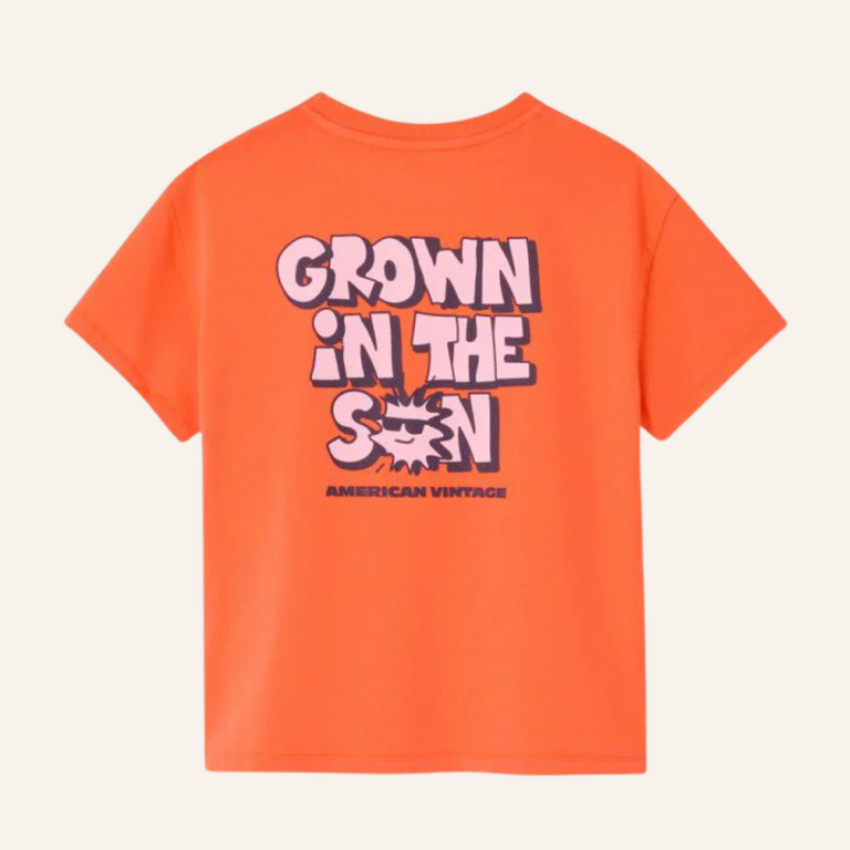 American Vintage American Vintage T-shirt Fizvalley - Mandarine vintage