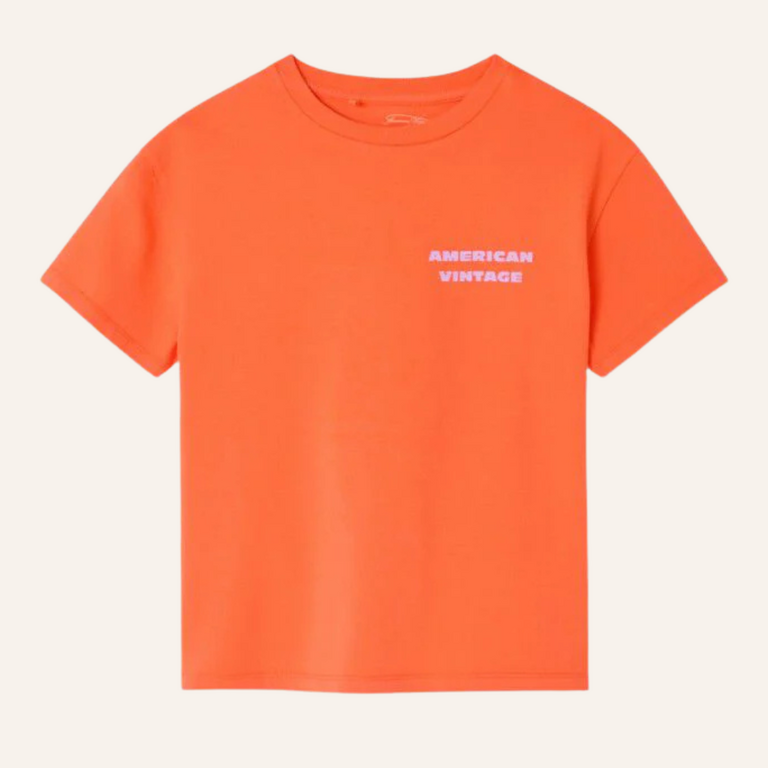 American Vintage American Vintage T-shirt Fizvalley - Mandarine vintage