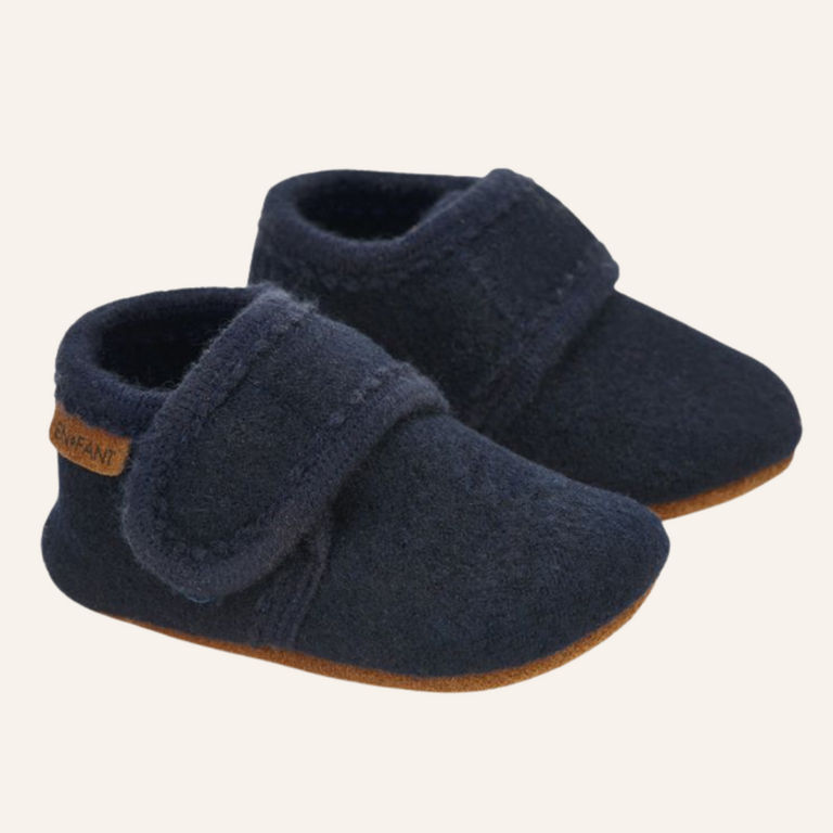 Enfant Enfant Baby Wool Slippers | Navy