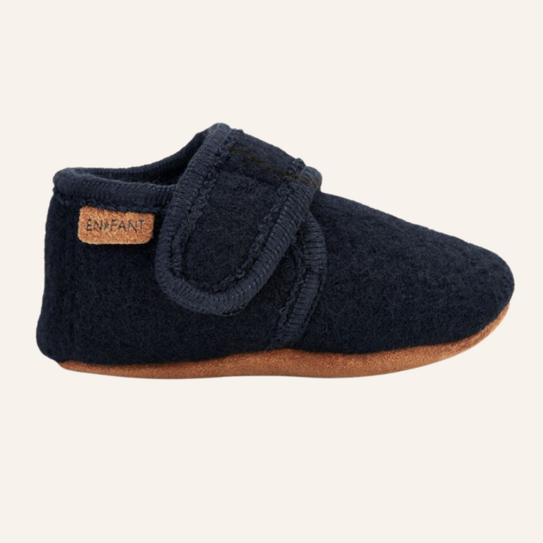 Enfant Enfant Baby Wool Slippers | Navy