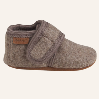 Enfant Enfant Baby Wool Slippers | Walnut