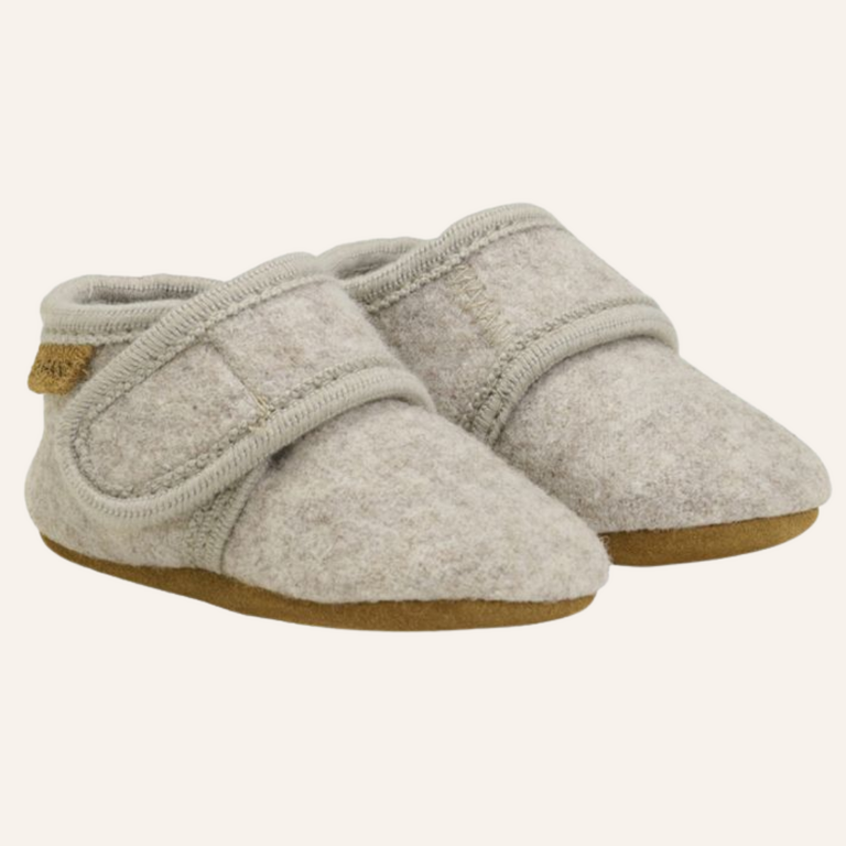 Enfant Enfant Baby Wool Slippers | Sand Melange