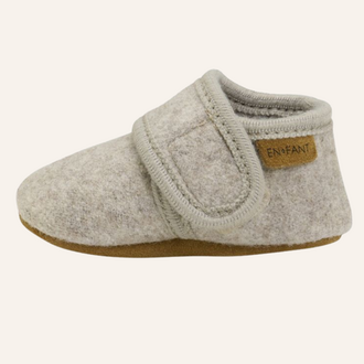 Enfant Enfant Baby Wool Slippers | Sand Melange