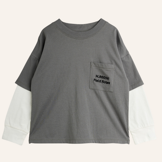 Mini Rodini Mini Rodini Field notes tee - Grey