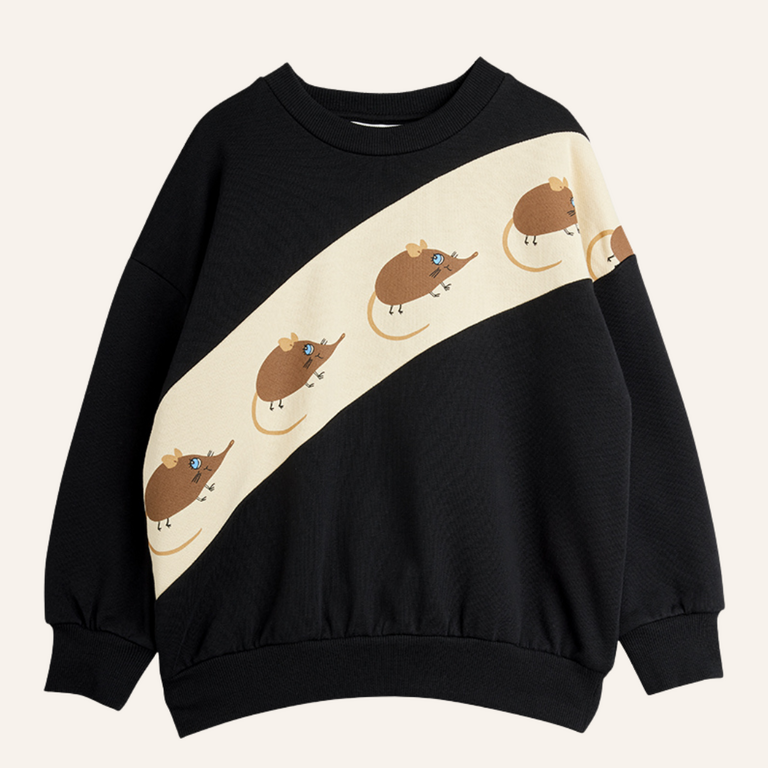 Mini Rodini Mini Rodini Elephant shrew sweatshirt - Black