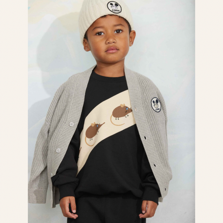 Mini Rodini Mini Rodini Elephant shrew sweatshirt - Black