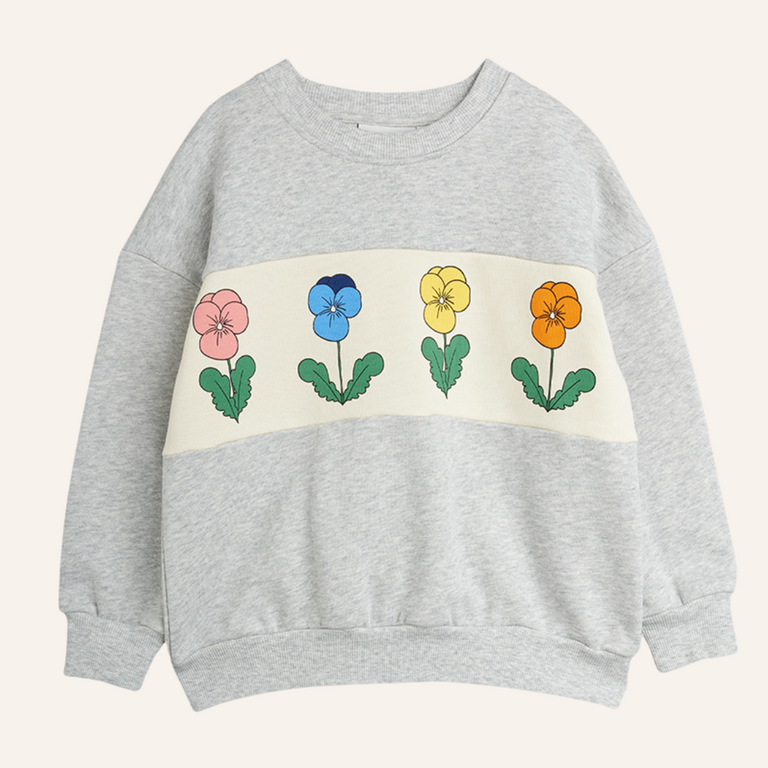 Mini Rodini Mini Rodini Violas panel sweatshirt - Grey