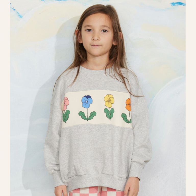 Mini Rodini Mini Rodini Violas panel sweatshirt - Grey