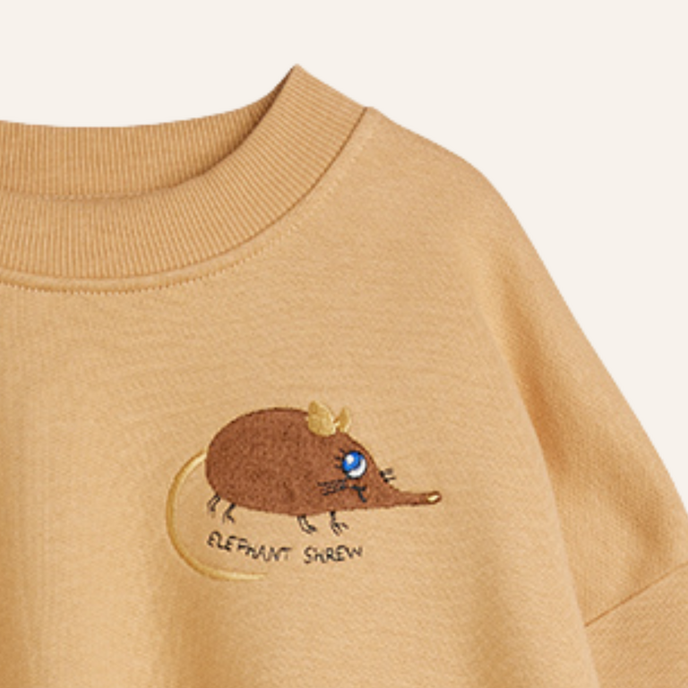 Mini Rodini Mini Rodini Elephant shrew sweatshirt  - Beige