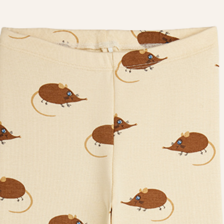 Mini Rodini Mini Rodini Elephant shrew legging - Beige