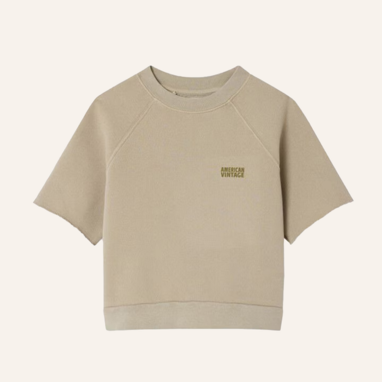 American Vintage AMV Kids sweat t-shirt Izubird - Vintage rye