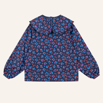Repose AMS Repose AMS Fancy Collar Blouse - Scattered Petals