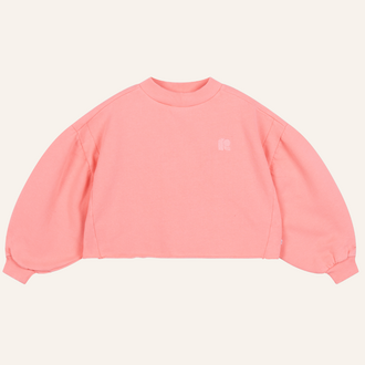 Repose AMS Repose AMS Crop Heart Sweater - Cheeky Flamingo