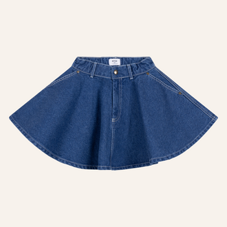 Repose AMS Repose AMS Arc Denim Skirt - Faded mid Blue