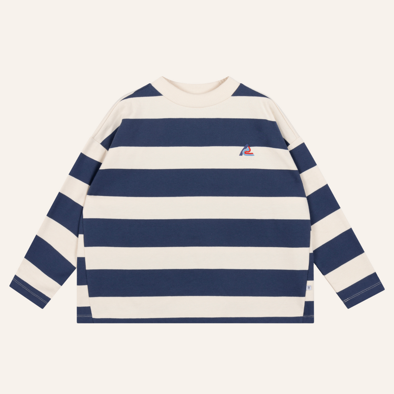 Repose AMS Repose AMS Boxy Sweater - Eclipse Blue Stripe