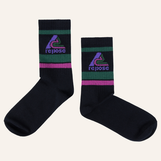Repose AMS Repose AMS Sporty socks - Night Black Logo