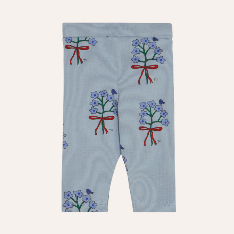 The Campamento The Campamento Bouquets Baby Leggings | Light Blue