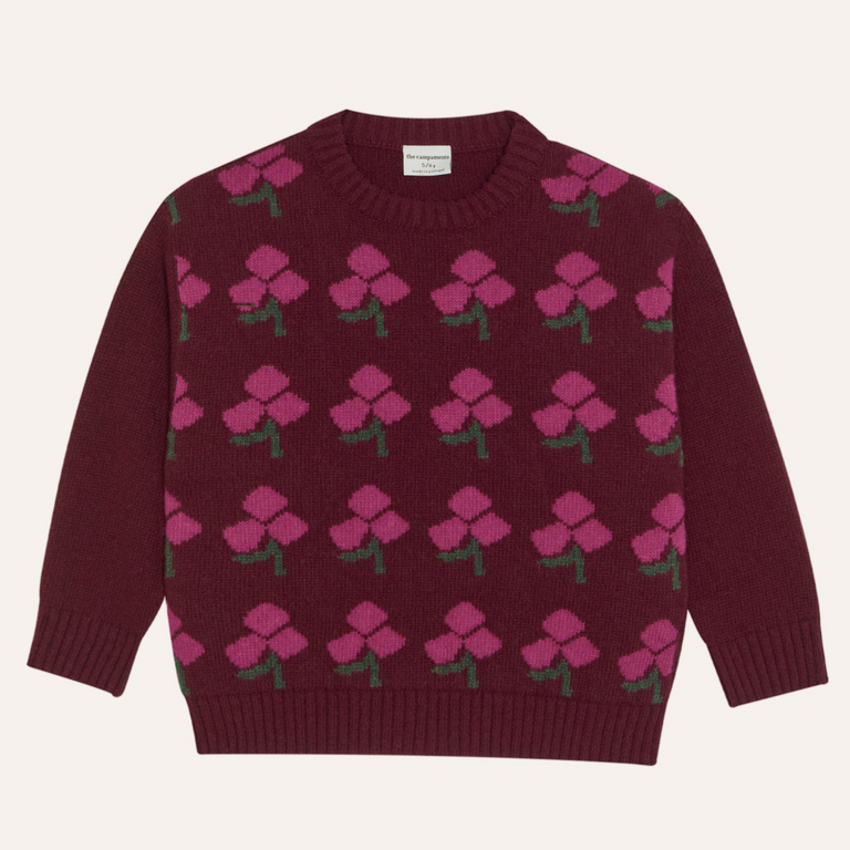The Campamento The Campamento Flowers Jumper | Burgundy
