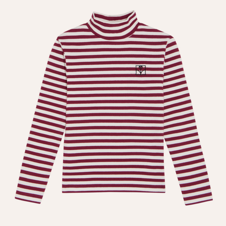 The Campamento The Campamento Stripes Turtle Neck | Burgundy