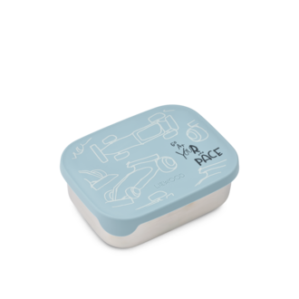 Liewood Liewood Arthur Printed Lunchbox - Race Cars/Beach Blue