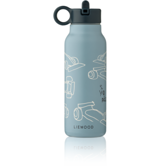 Liewood Liewood Falk Water Bottle 350 ml - Race Cars/Beach Blue