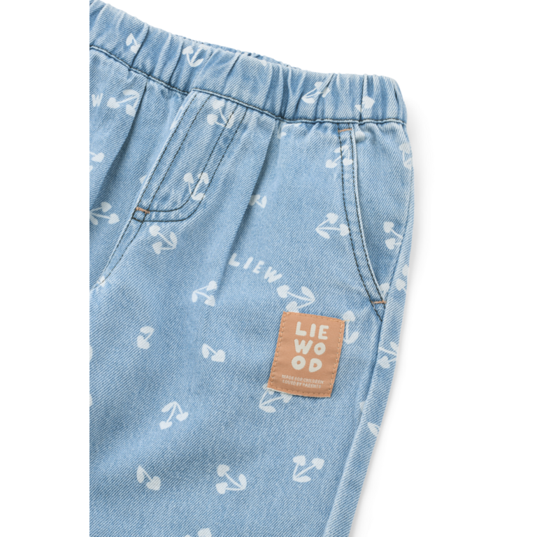 Liewood Liewood Borris Printed Light Denim Pants | Cherry Heart