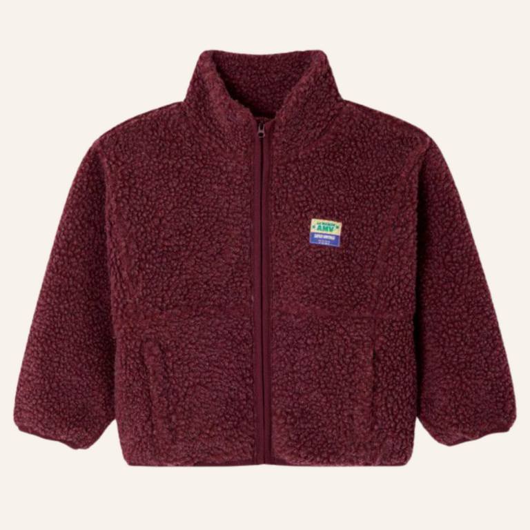 American Vintage AMV Kids Hoktown jacket  - Burgundy melange