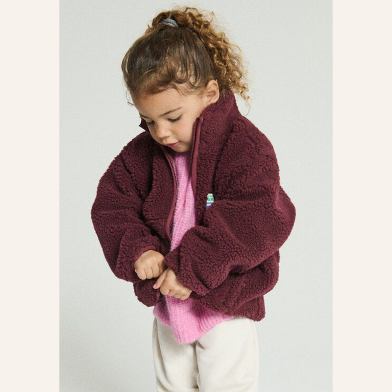 American Vintage AMV Kids Hoktown jacket  - Burgundy melange