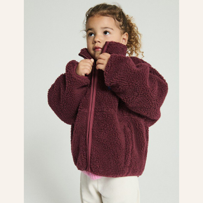 American Vintage AMV Kids Hoktown jacket  - Burgundy melange