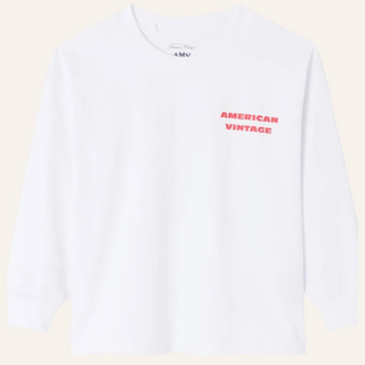 American Vintage AMV Kid tee-shirt Fizvalley - White