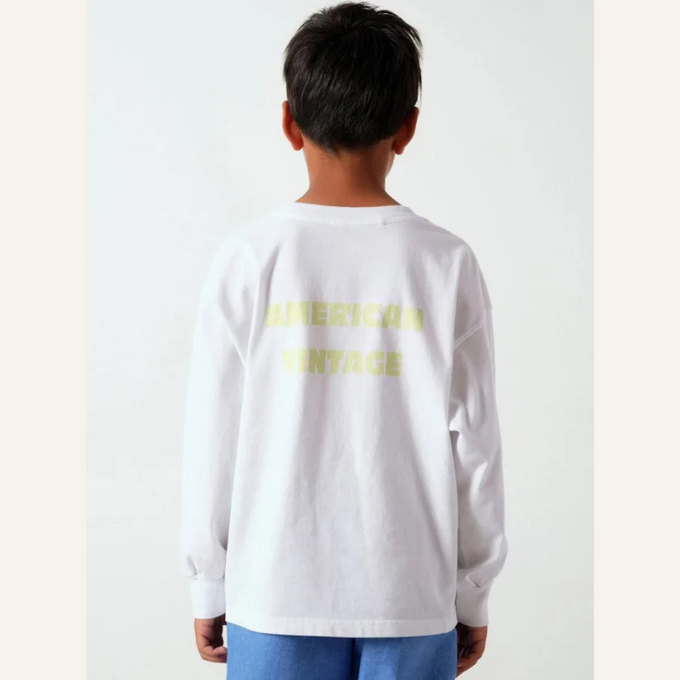 American Vintage AMV Kid tee-shirt Fizvalley - White