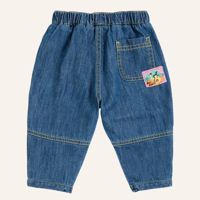 Bobo Choses Bobo Choses Taxi Saurus Tag Denim Pants | Baby