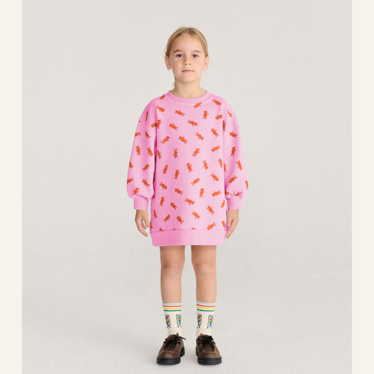Bobo Choses Bobo Choses Softpaw Monster All Over Sweatshirt Dress