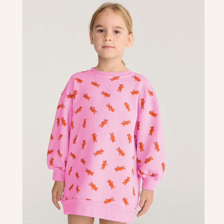 Bobo Choses Bobo Choses Softpaw Monster All Over Sweatshirt Dress